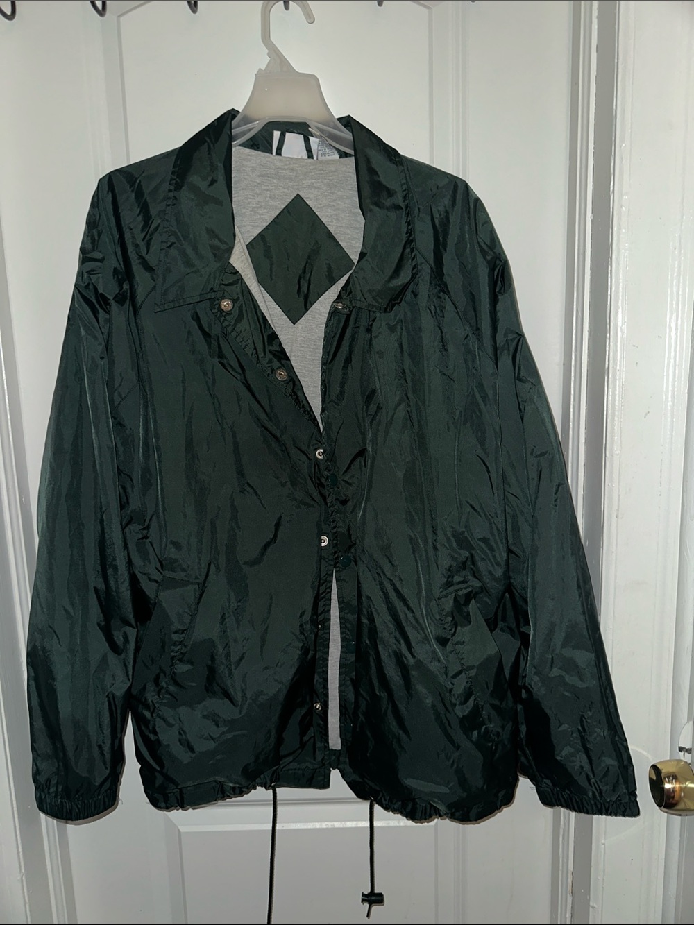 Men's Dark Green Lightweight Windbreaker Coach Jacket